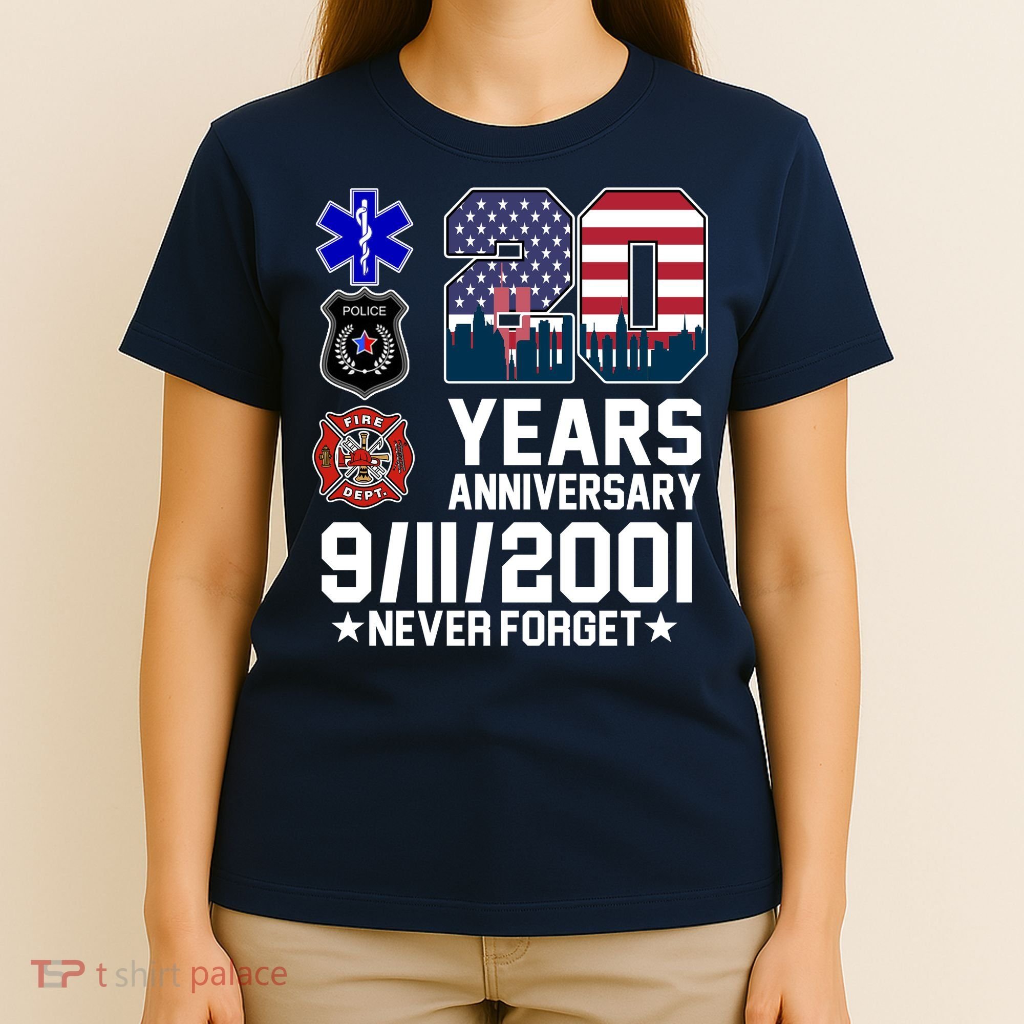 20th Anniversary 9/11/2001 Never Forget 911 T-Shirt