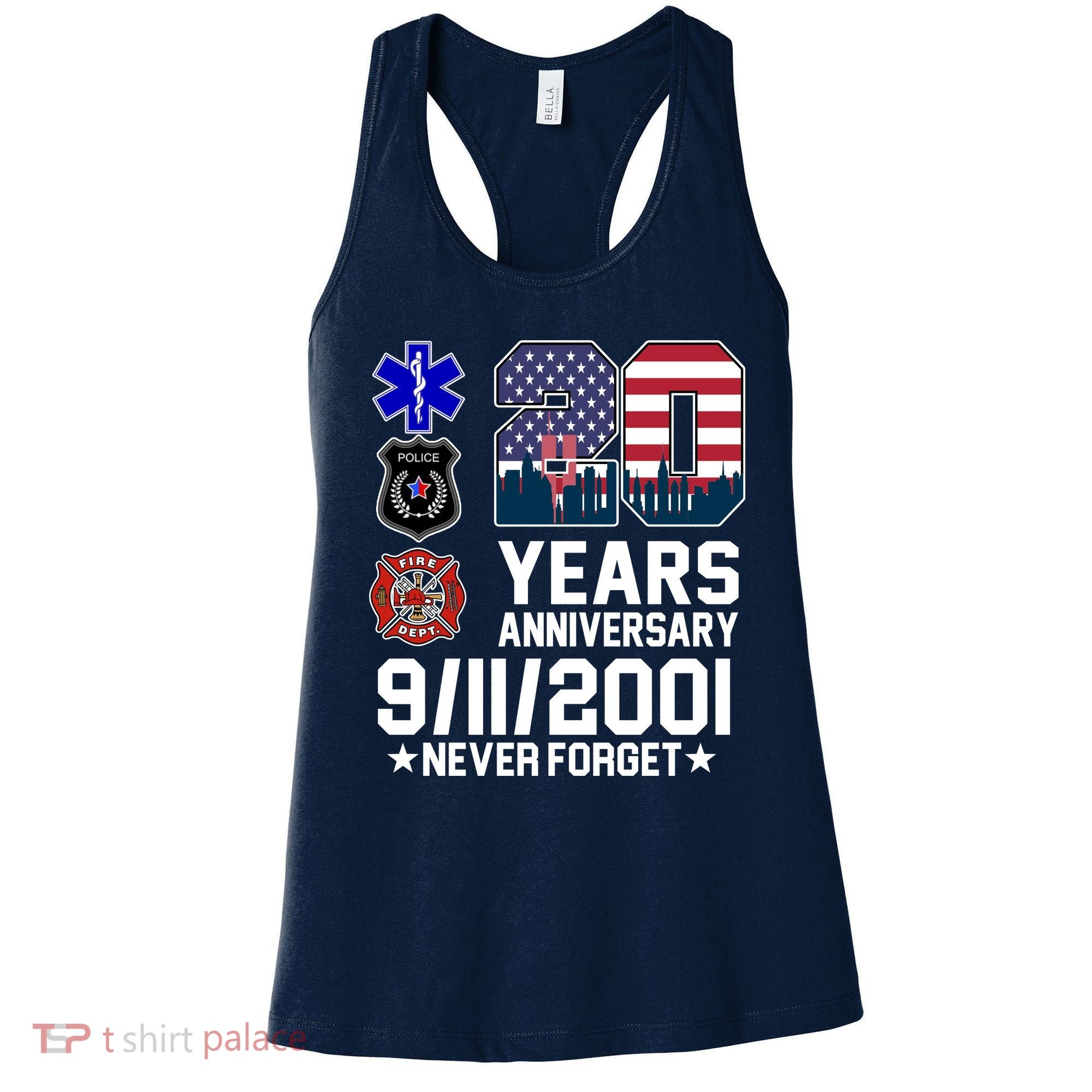 20th Anniversary 9/11/2001 Never Forget 911 Women's Tank Top