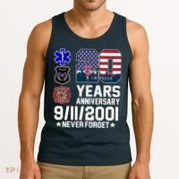 20th Anniversary 9/11/2001 Never Forget 911 Tank Top thumb 3