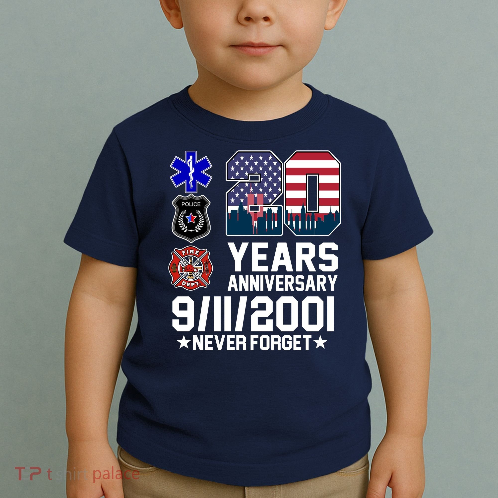 20th Anniversary 9/11/2001 Never Forget 911 Toddler T-Shirt