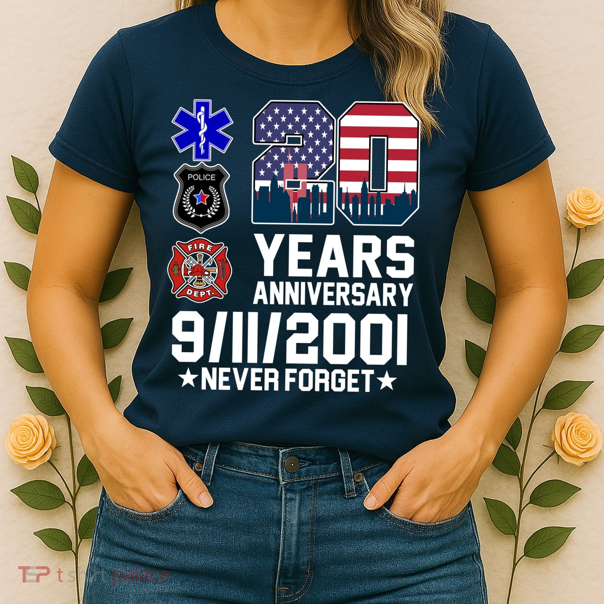 20th Anniversary 9/11/2001 Never Forget 911 Women's T-Shirt