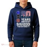20th Anniversary 9/11/2001 Never Forget 911 Kids Hoodie thumb 4