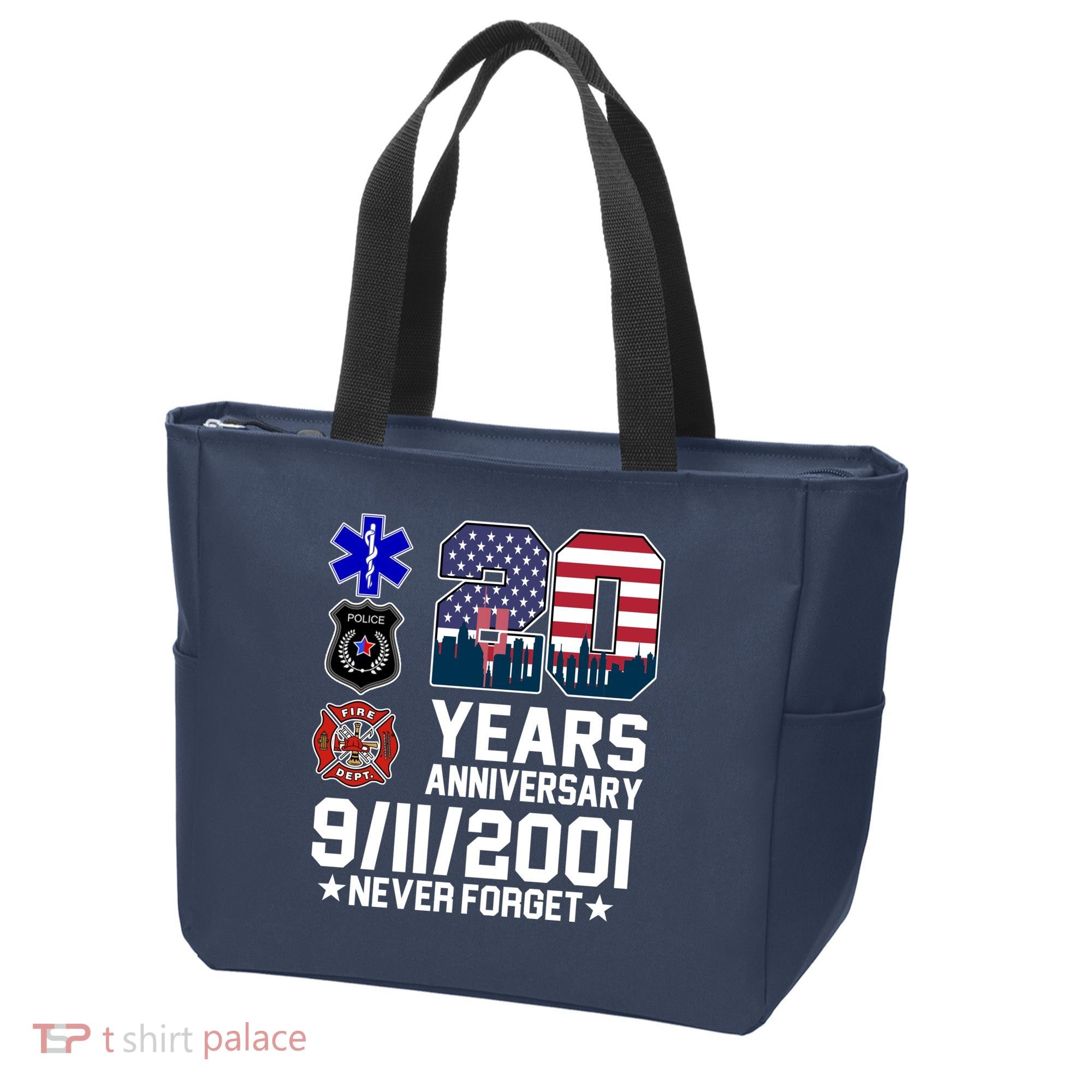 20th Anniversary 9/11/2001 Never Forget 911 Tote Bag
