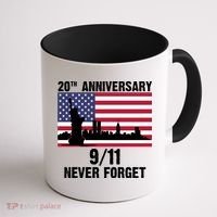 20th Anniversary 9/11 Tribute Never Forget US Flag New York Coffee Mug thumb 1