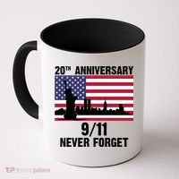 20th Anniversary 9/11 Tribute Never Forget US Flag New York Coffee Mug thumb 0