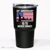 20th Anniversary 9/11 Tribute Never Forget US Flag New York Tumbler thumb 0