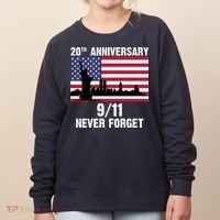 20th Anniversary 9/11 Tribute Never Forget US Flag New York Women's Sweatshirt thumb 0