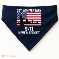20th Anniversary 9/11 Tribute Never Forget US Flag New York USA-Made Doggie Bandana thumb 0