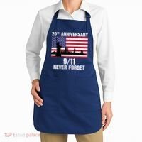 20th Anniversary 9/11 Tribute Never Forget US Flag New York Apron thumb 2