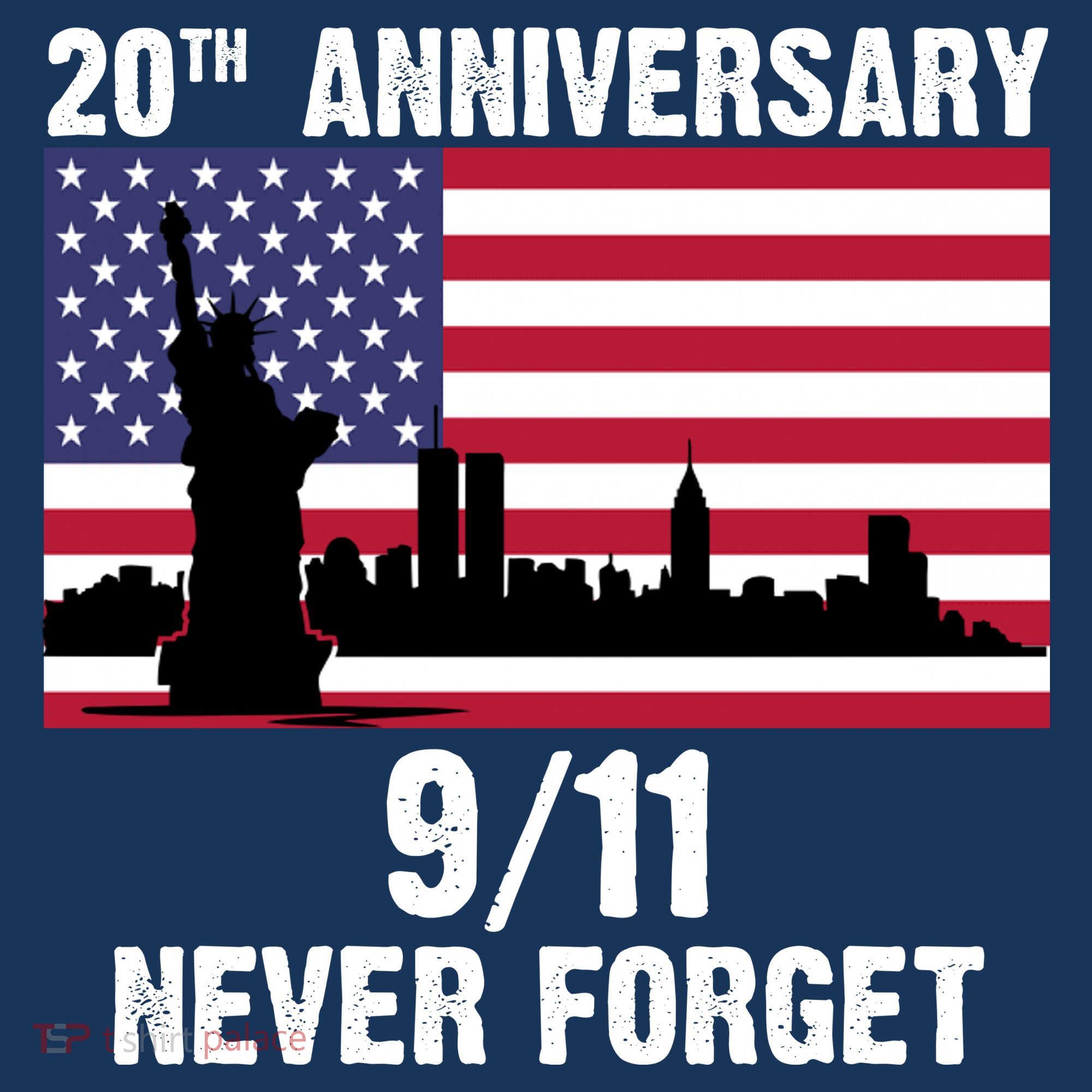 20th Anniversary 9/11 Tribute Never Forget US Flag New York Apron
