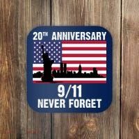 20th Anniversary 9/11 Tribute Never Forget US Flag New York Coaster thumb 0