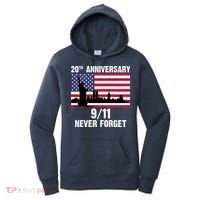 20th Anniversary 9/11 Tribute Never Forget US Flag New York Women's Hoodie thumb 0