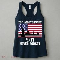 20th Anniversary 9/11 Tribute Never Forget US Flag New York Women's Tank Top thumb 3