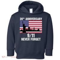 20th Anniversary 9/11 Tribute Never Forget US Flag New York Toddler Hoodie thumb 0