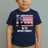 20th Anniversary 9/11 Tribute Never Forget US Flag New York Toddler T-Shirt thumb 2
