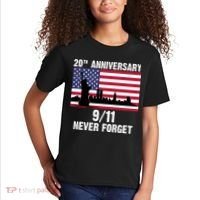20th Anniversary 9/11 Tribute Never Forget US Flag New York Kids T-Shirt thumb 2