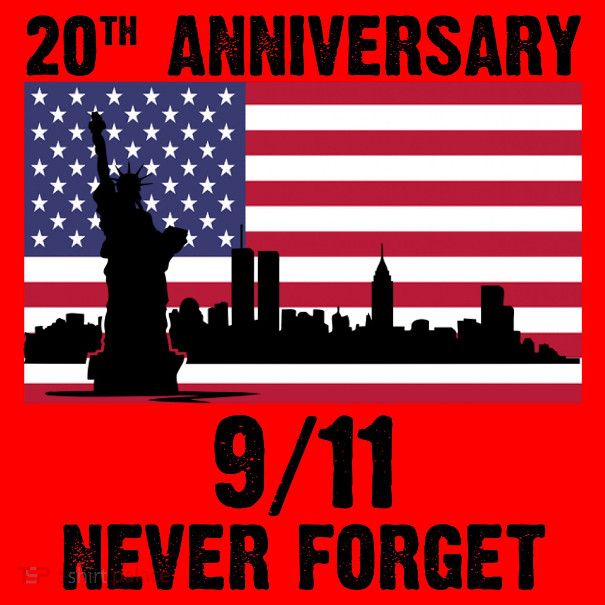 20th Anniversary 9/11 Tribute Never Forget US Flag New York Santa Hat
