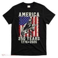 250th Anniversary Abraham Lincoln Guitar 250 Years Birthday T-Shirt thumb 0