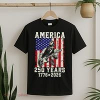 250th Anniversary Abraham Lincoln Guitar 250 Years Birthday T-Shirt thumb 2