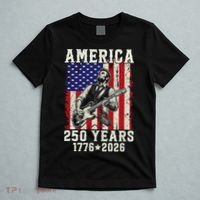 250th Anniversary Abraham Lincoln Guitar 250 Years Birthday T-Shirt thumb 5