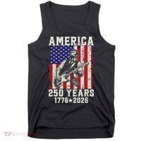 250th Anniversary Abraham Lincoln Guitar 250 Years Birthday Tank Top thumb 0