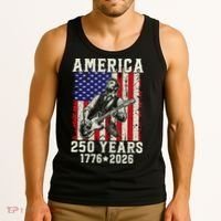 250th Anniversary Abraham Lincoln Guitar 250 Years Birthday Tank Top thumb 3