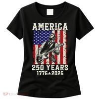 250th Anniversary Abraham Lincoln Guitar 250 Years Birthday Women's T-Shirt thumb 0