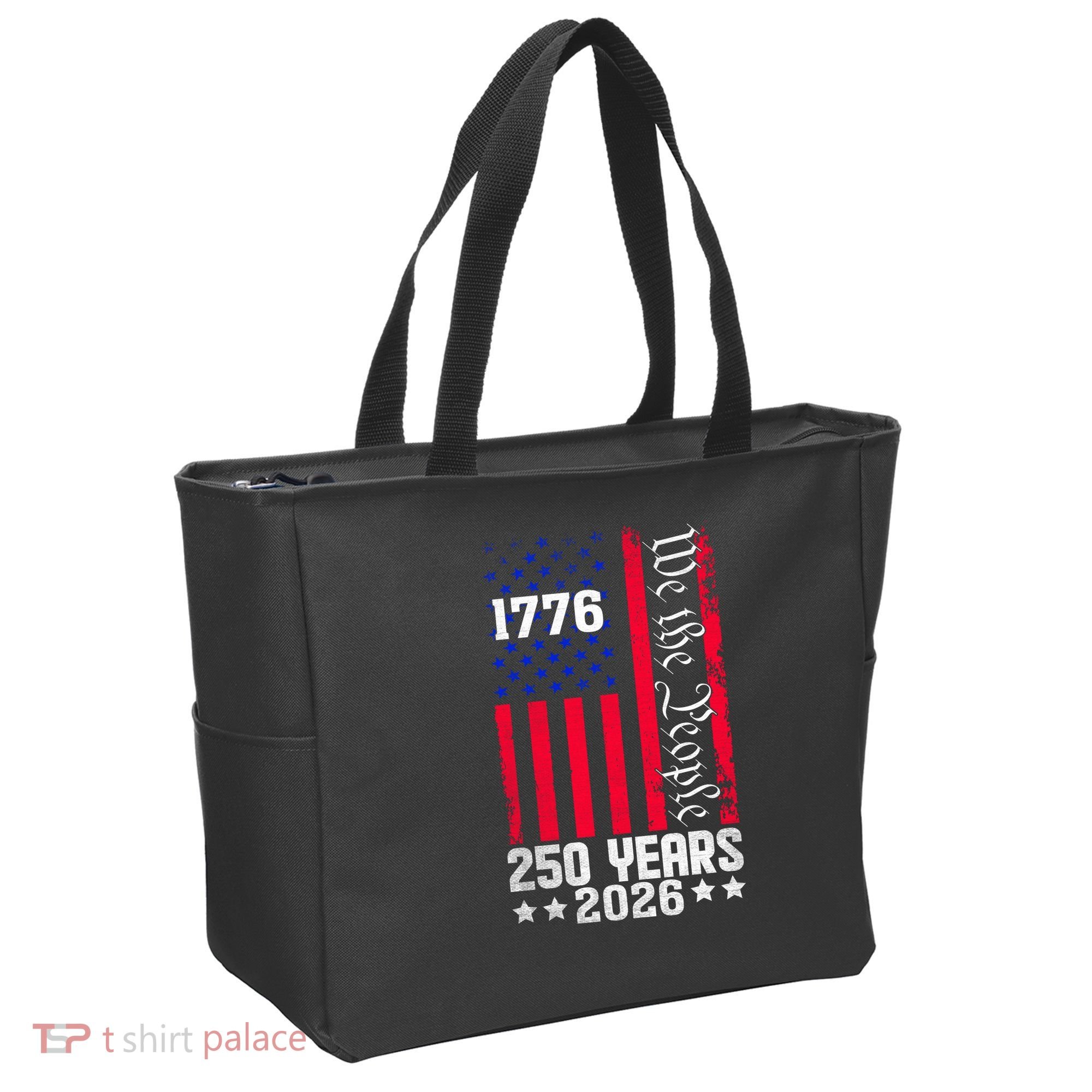 250th Anniversary American Flag 250 Years Birthday Tote Bag