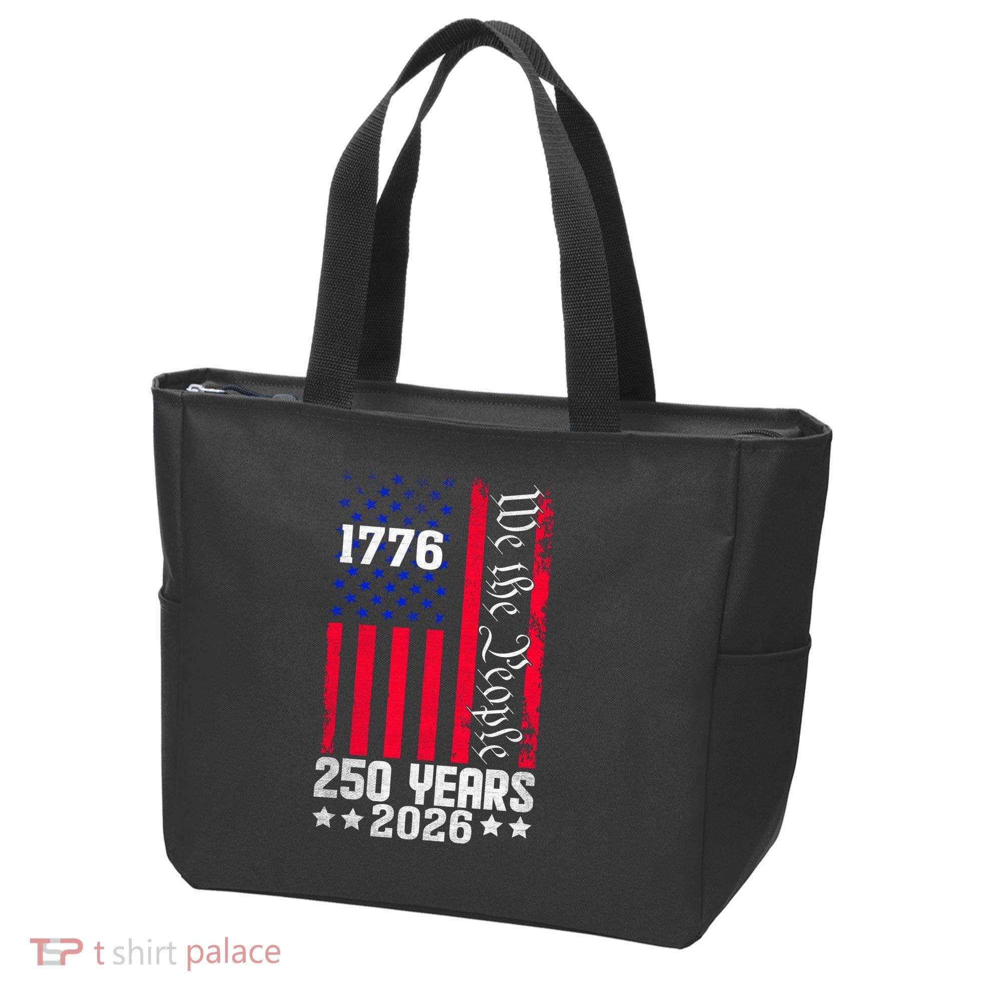 250th Anniversary American Flag 250 Years Birthday Tote Bag