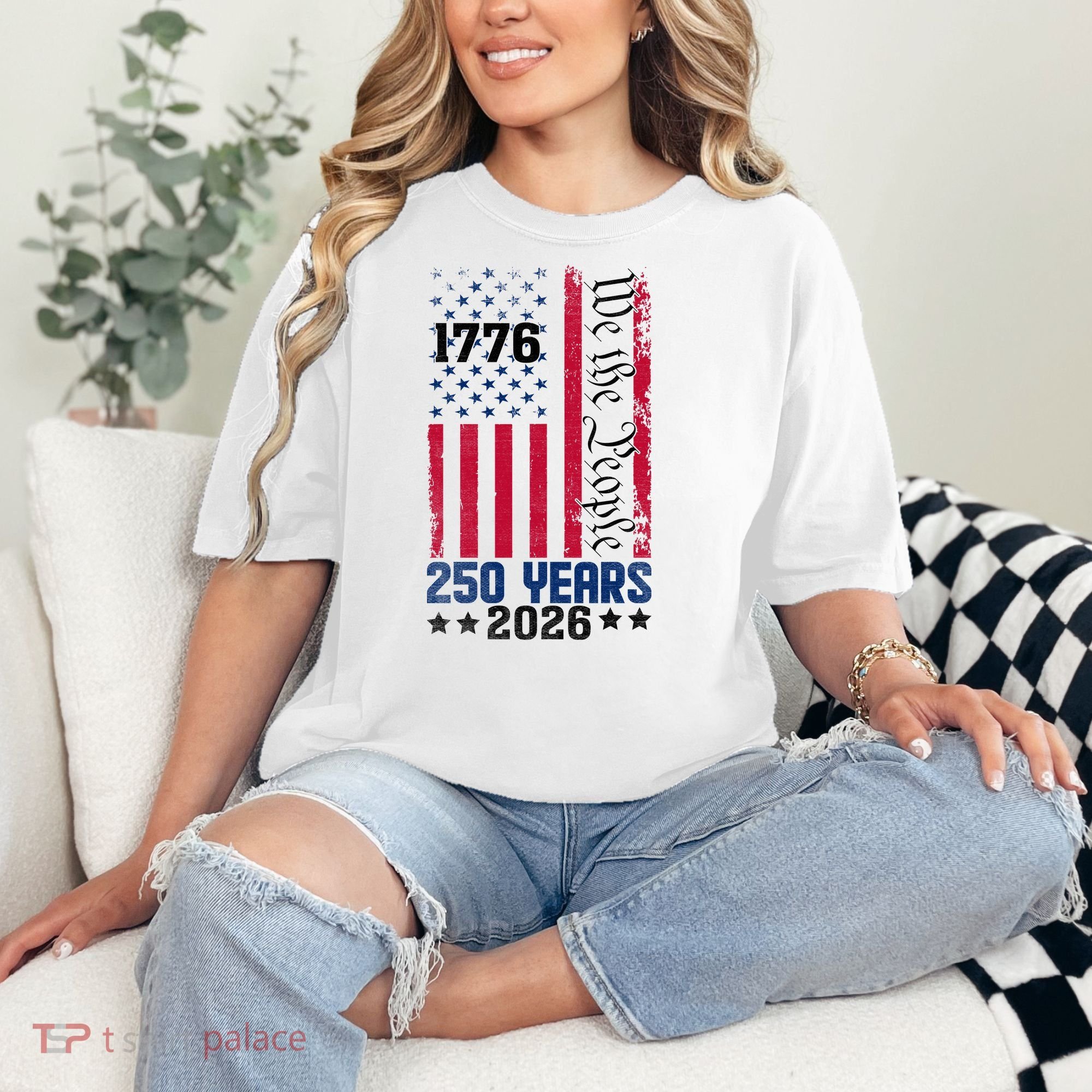 250th Anniversary American Flag 250 Years Birthday Comfort Colors T-Shirt