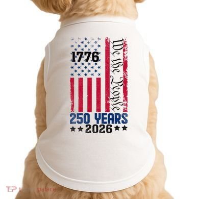 250th Anniversary American Flag 250 Years Birthday Doggie Tank