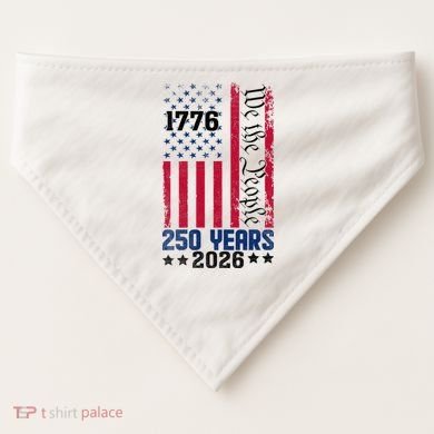 250th Anniversary American Flag 250 Years Birthday USA-Made Doggie Bandana