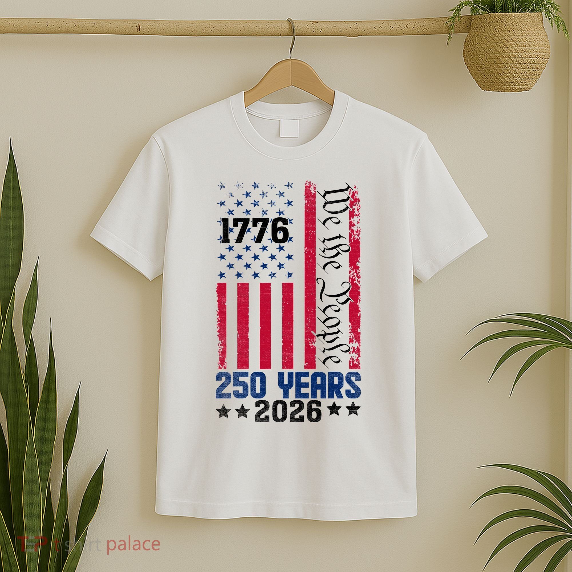 250th Anniversary American Flag 250 Years Birthday T-Shirt