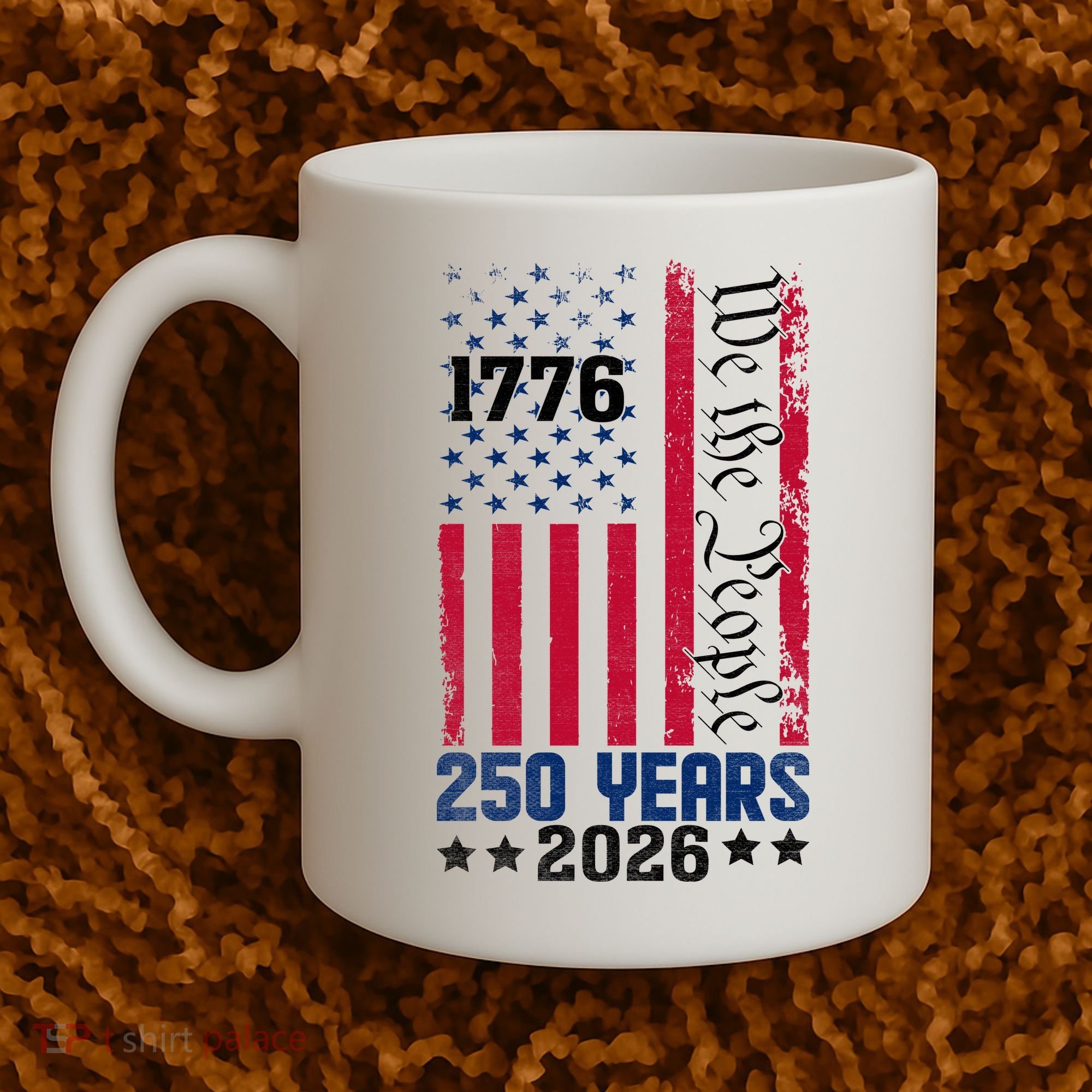 250th Anniversary American Flag 250 Years Birthday Coffee Mug