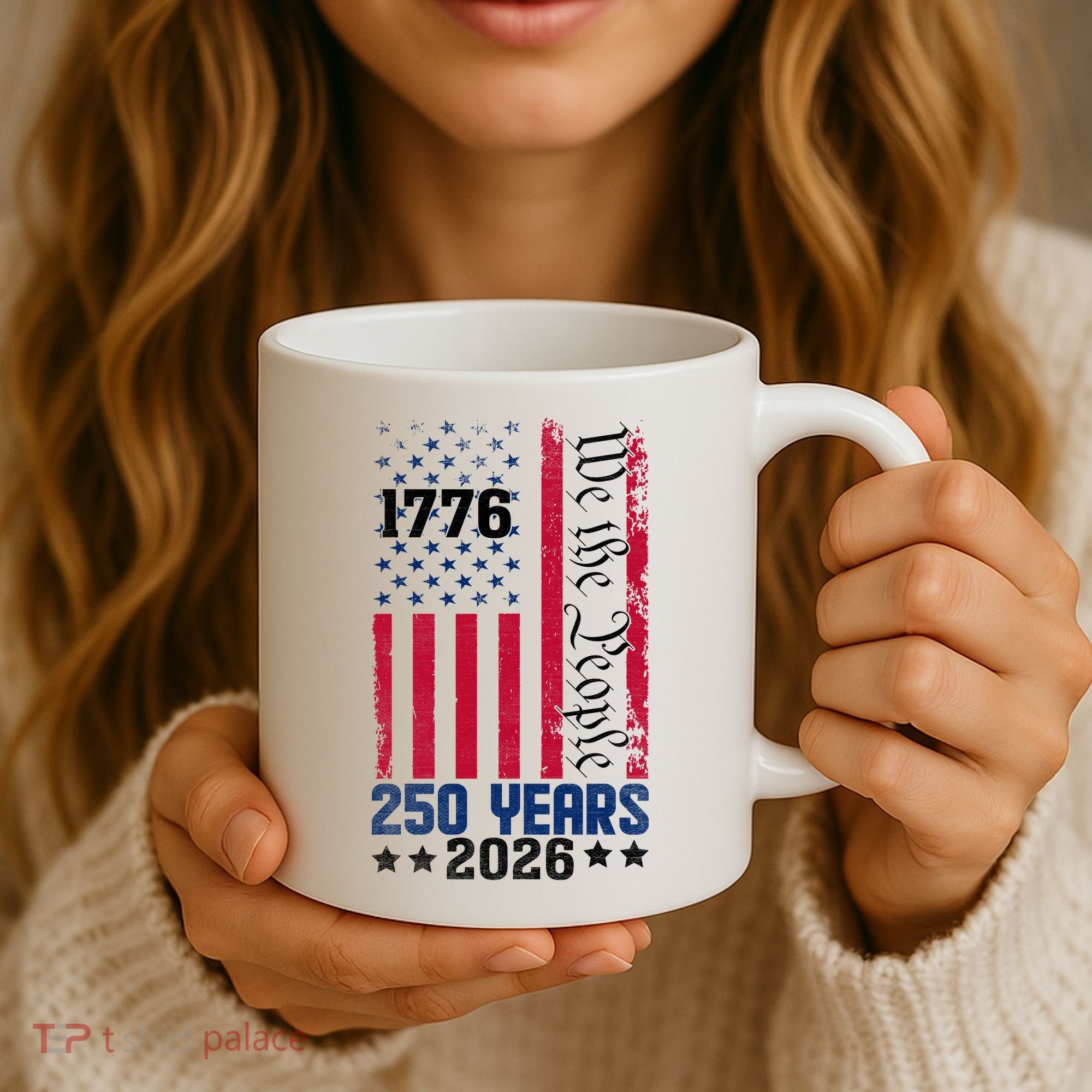 250th Anniversary American Flag 250 Years Birthday Coffee Mug