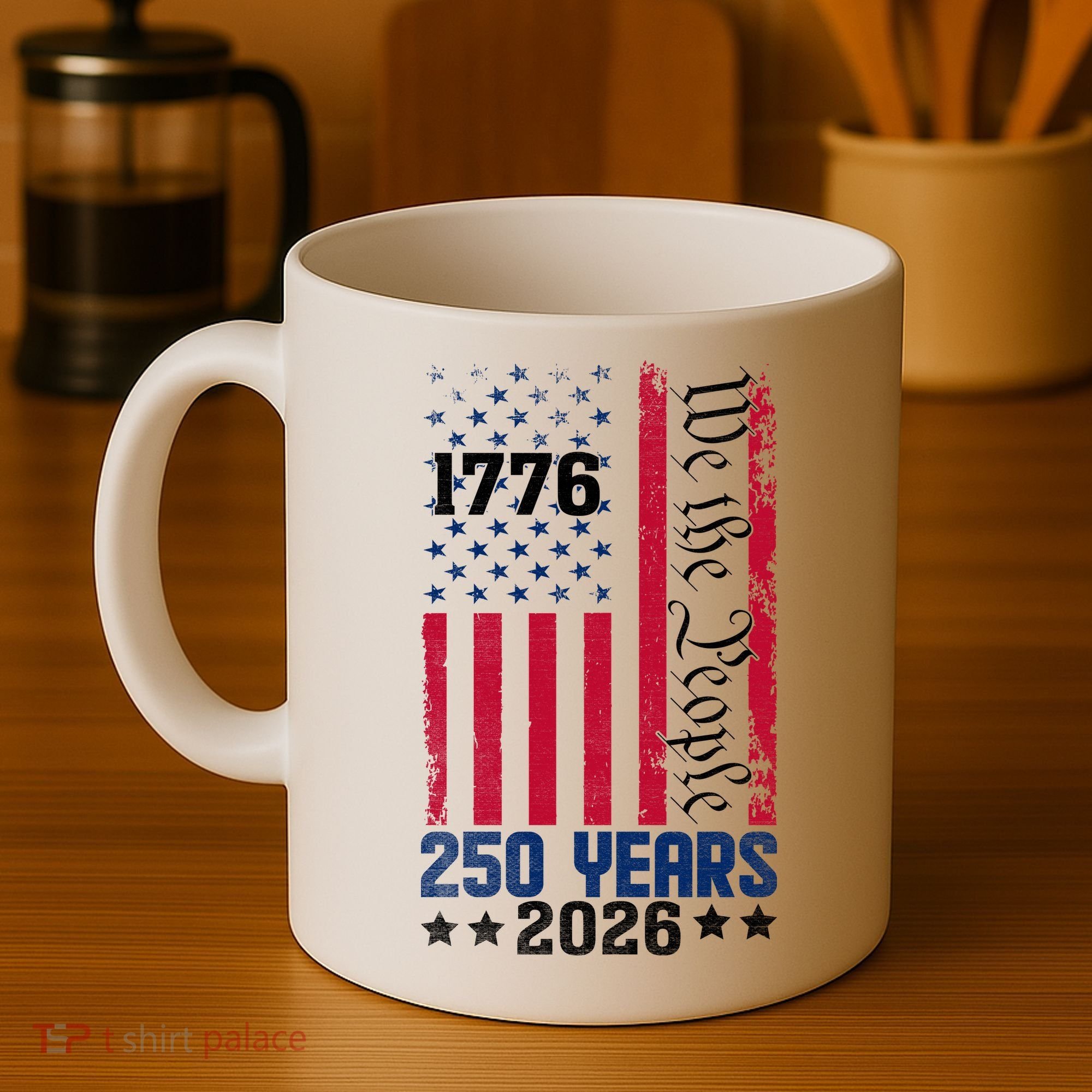 250th Anniversary American Flag 250 Years Birthday Coffee Mug