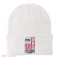 250th Anniversary American Flag 250 Years Birthday Beanie thumb 0