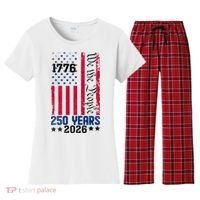 250th Anniversary American Flag 250 Years Birthday Women's Flannel Pajama Set thumb 0