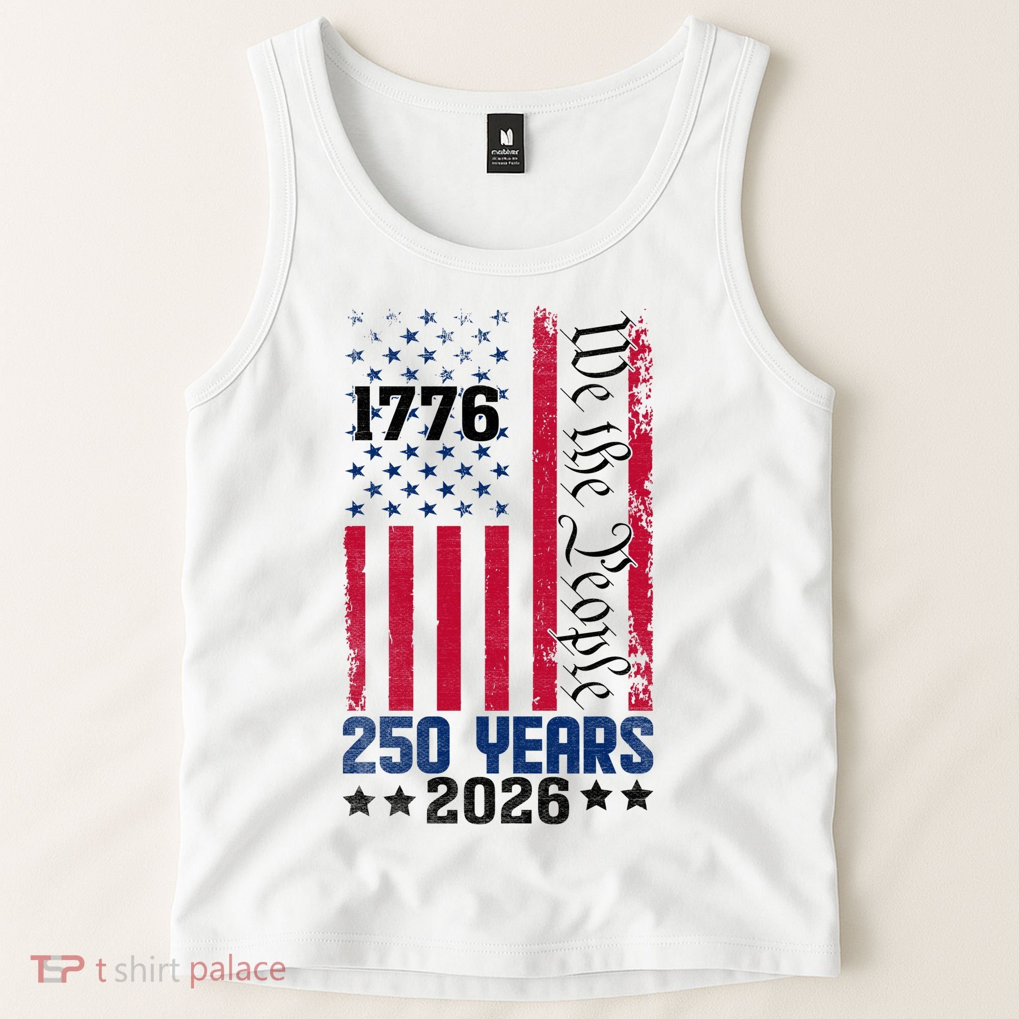 250th Anniversary American Flag 250 Years Birthday Tank Top