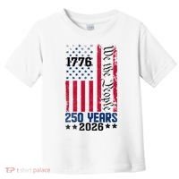 250th Anniversary American Flag 250 Years Birthday Toddler T-Shirt thumb 0