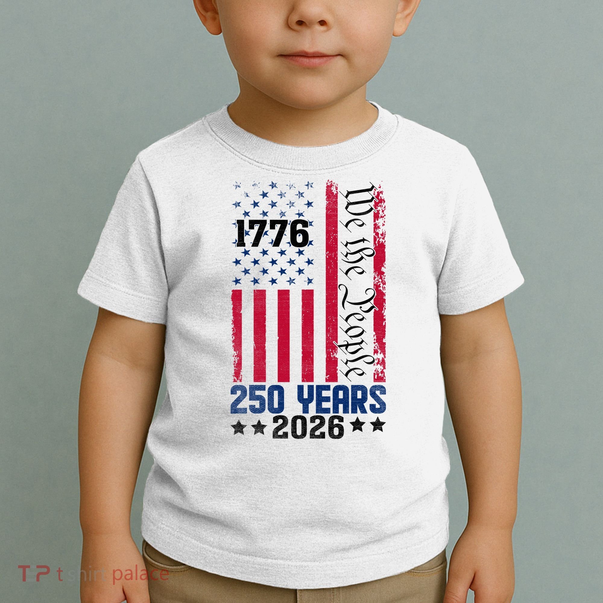 250th Anniversary American Flag 250 Years Birthday Toddler T-Shirt