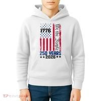 250th Anniversary American Flag 250 Years Birthday Kids Hoodie thumb 4