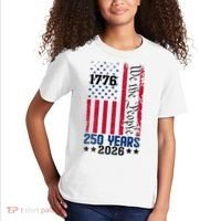 250th Anniversary American Flag 250 Years Birthday Kids T-Shirt thumb 2