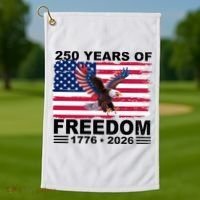 250th American Anniversary Independence 250 Years Of Freedom Golf Towel thumb 1