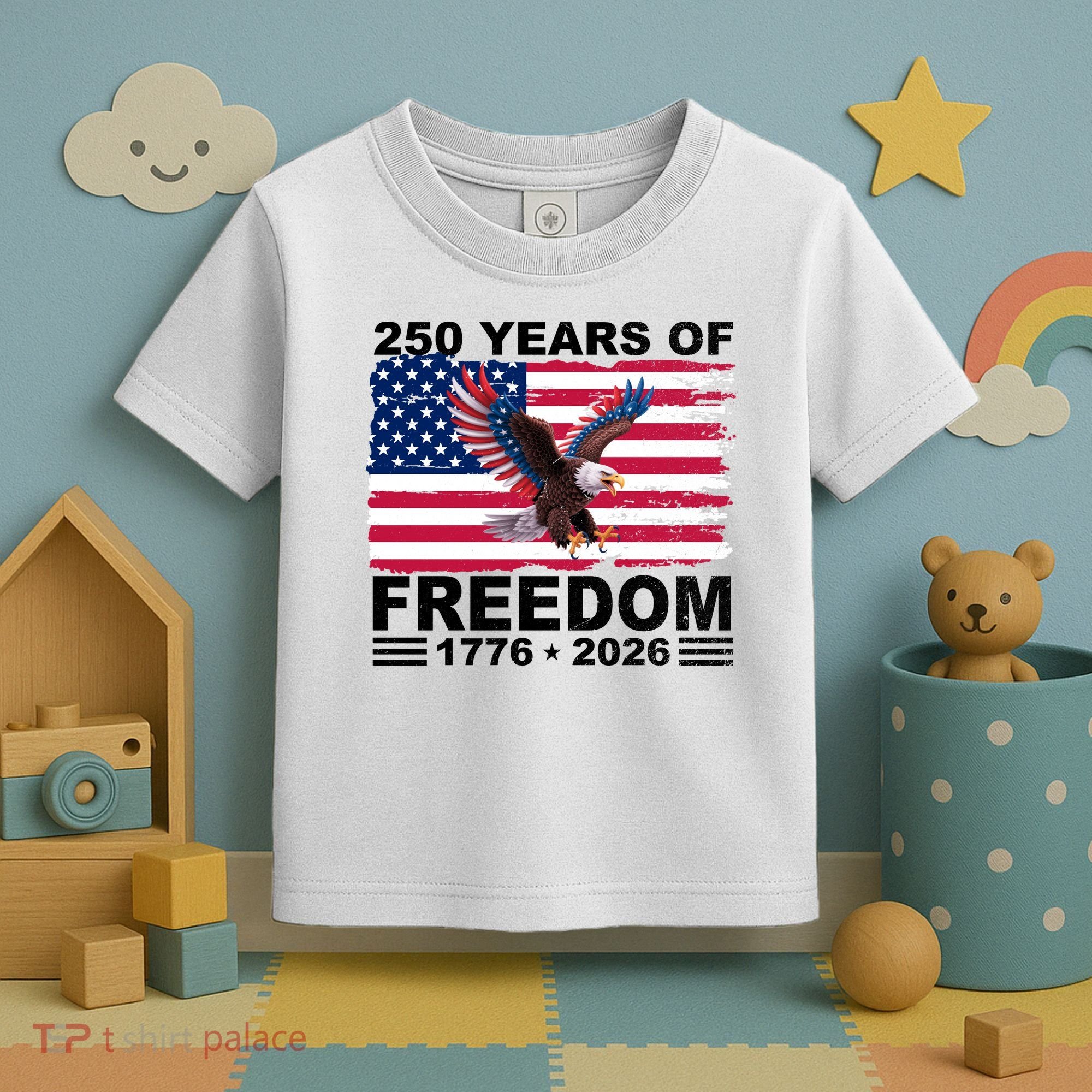 250th American Anniversary Independence 250 Years Of Freedom Toddler T-Shirt