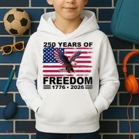 250th American Anniversary Independence 250 Years Of Freedom Kids Hoodie thumb 2