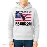 250th American Anniversary Independence 250 Years Of Freedom Kids Hoodie thumb 4