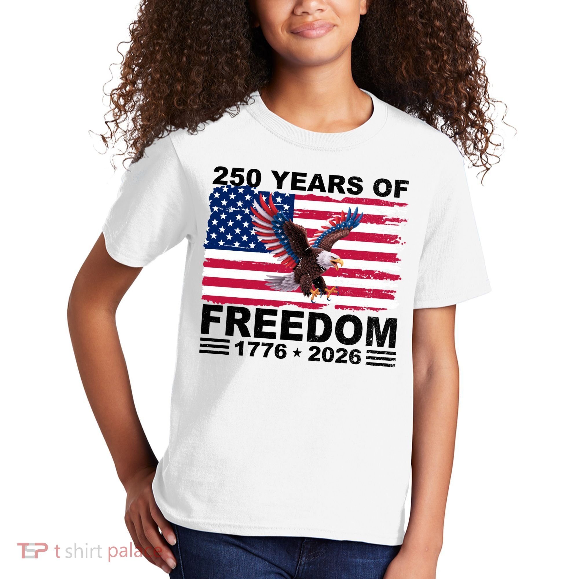 250th American Anniversary Independence 250 Years Of Freedom Kids T-Shirt