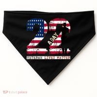 22 A Day Veteran Gift Meaningful Gift 22 A Day Veteran Suicide Gift USA-Made Doggie Bandana thumb 0