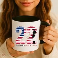 22 A Day Veteran Gift Meaningful Gift 22 A Day Veteran Suicide Gift Coffee Mug thumb 3